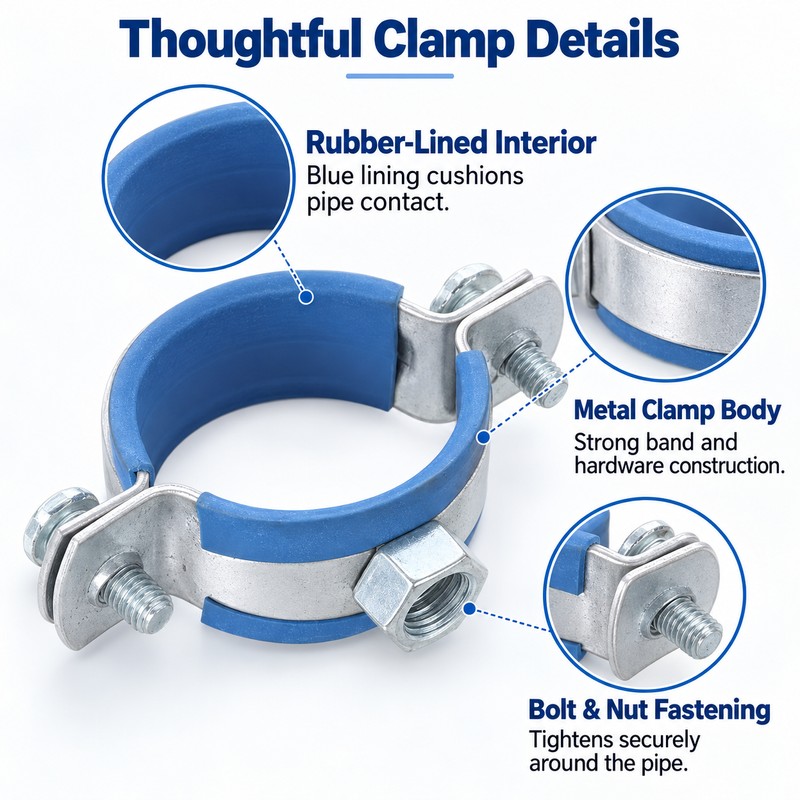 Round Pipe Clamp for PPR PVC Tubes – Secure Suspension