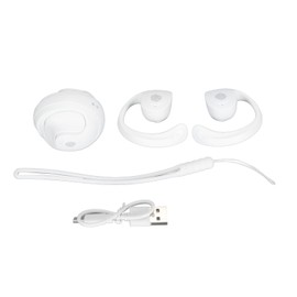 Language Translator Earhooks Bluetooth 5.3 Support 144 Languages Online Translation Wireless Translator Earbuds Device for Music and Calling White