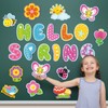 Hello Spring Cut-Outs Spring Flower Cut Outs Bulletin Board Decoration