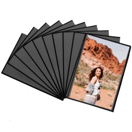 10Pcs Magnetic Picture Frame for Refrigerator Clear PVC Fridge Magnetic Photo Frame Picture Pockets Frames with Black Holds, Whiteboard, Office Cabinet(4 * 6 inches)