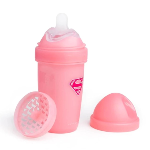 Herobility DC Supergirl Double Anti-Colic Baby Bottle | Award-Winning Hero