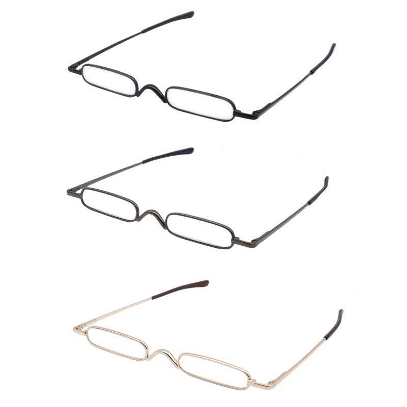 Mini Slim Pen Reading Glasses with Portable Clip Case Small
