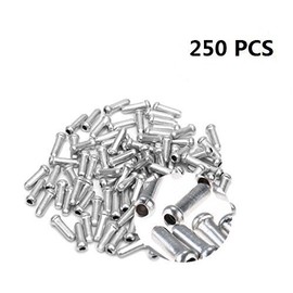 IFfree 250PCS Alloy Road Mountain Bicycle Bike Shifter Brake Cable Tips Caps End Tips Crimp Silver Bike Cable,Bike Cap,Cable Ends,Bicycle Cable,Brake Cable,Spoke Wrench,Shifter Cable,Cable end caps
