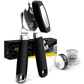 OUTWAY Can Opener,Professional 3-In-1 Multifunctional Manual Can Openers Bottle Opener,Kitchen Durable Stainless Steel Heavy Duty Can Opener Manual Can Opener Smooth Edge for Kitchen Seniors Friendly