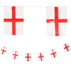 Toyland® 10m (32ft) England St Georges Bunting - 20 Flags - Perfect For England Celebrations - Party Decorations - World Cup & Euros