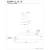 Kingston Brass K208M2 Trimscape 8-Inch Shower Arm with Flange, Polished