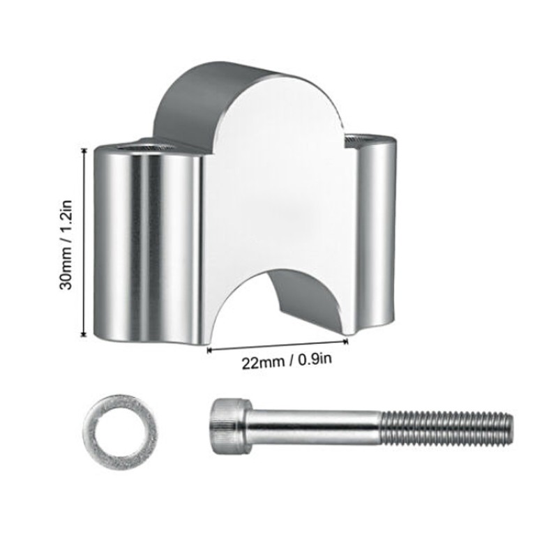 7/8in 30mm Handlebar Risers Clamp Bars Kit Universal Parts for