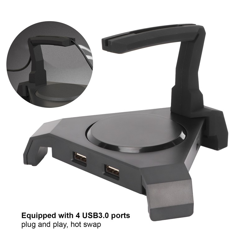 Mouse Bungee RGB Backlit 4 USB3.0 Ports Plug and Play