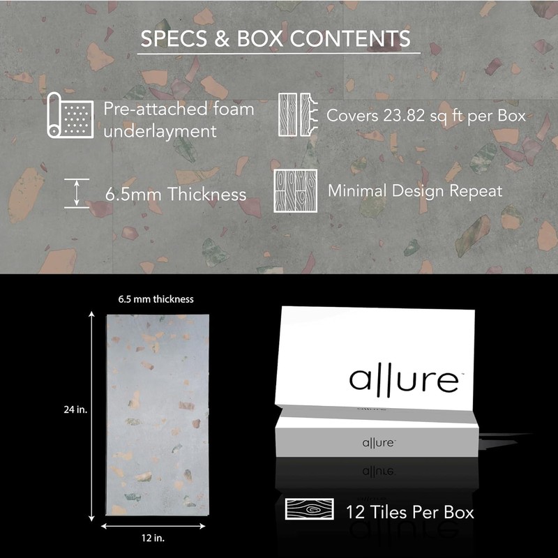 Allure Ultima Comfit Terrazzo Luxury Vinyl Tile Sample