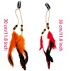 2Pcs Boho Feather Hair Clip,Handmade Feather Hairpins Hair Accessories Native
