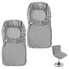 BTSKY 2 Pack Grey Bar Stools Slipcovers with Backrest Cover