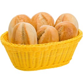 Saleen Trend Basket Oval 26x18,5x9 cm in Lemon Yellow, polypropylene 26 x 18.5 x 9 cm