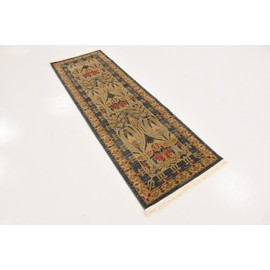Unique Loom Edinburgh Collection Classic Oriental Traditional French Country Inspired Border Design Area Rug, 2 x 6 ft, Blue/Beige