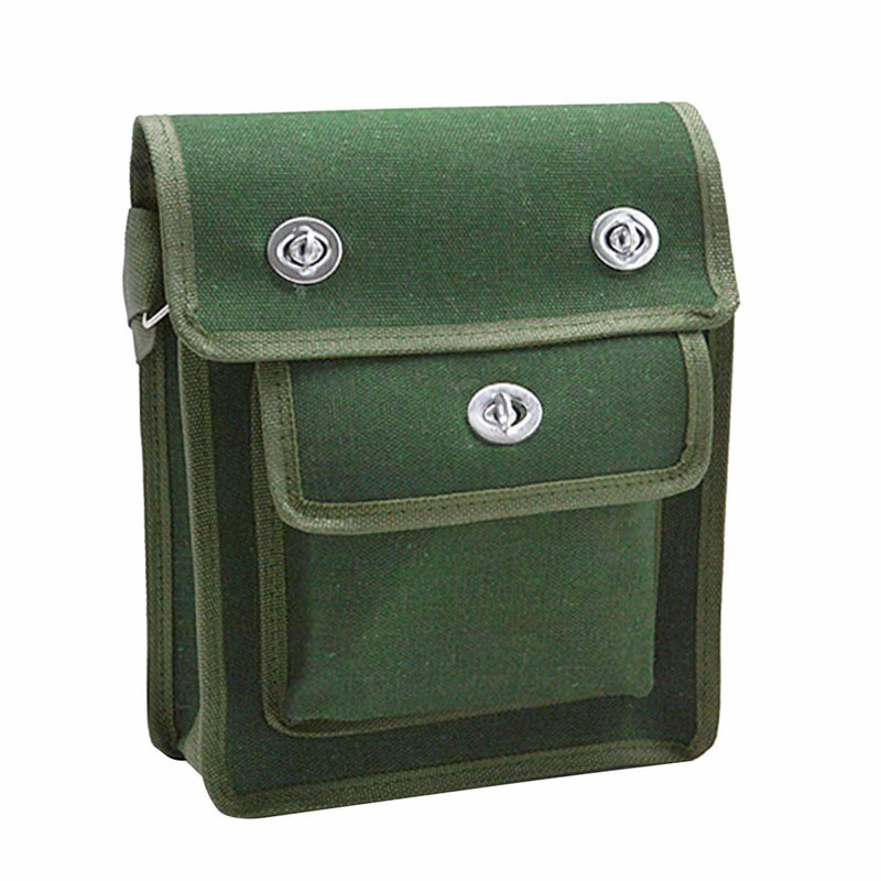 Tool Bag, Multi Layer Canvas Tool Pouch with Shoulder Strap,