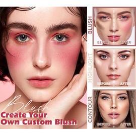 3 Pcs Cream Blush Contour Highlighter Stick,Highlighting & Contouring Stick,Bronzer Contour Stick for Sculpt the Cheeks,Lightweight Dewy Blush Stick,Waterproof and Long-Lasting (01,03,04)