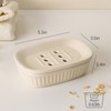 Umlaca Ceramic Soap Dish Double Soap Holder with Self-Drainage for
