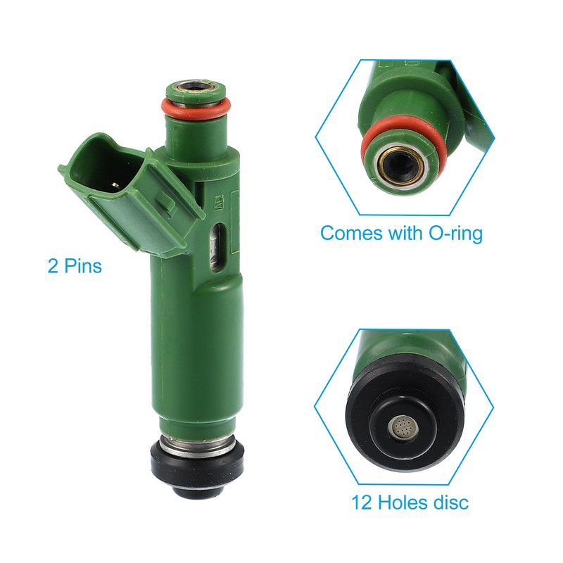 X AUTOHAUX 4 Pcs 195500-3660 23209-22040 Car Fuel Injector Nozzle