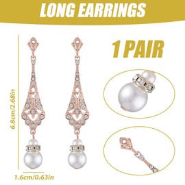 1 Piece Of Feather Headdress And 1 Pair Of Earrings, Ele Headpiece, Retro Long Drop Earrings, Party Wear Accessories, Women'S Jewelry