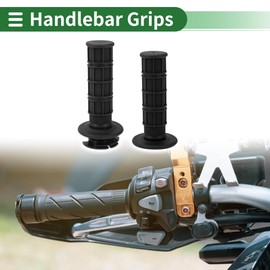 X AUTOHAUX 7/8" 22mm 15/16" 24mm Motorcycle Hand Grips Cover Kit Non Slip TPR Handlebar Grips for Motorcycle Scooter Bicycle ATV Black 1 Set