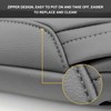GXARTS Dark Gray Leather Armrest Arm Rest Cover Upholstery for