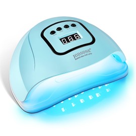 U V LED Nail Lamp Blue Gel Polish Nail Dryer with Smart Auto Sensor 4 Timing Modes Fast Curing for Home DIY