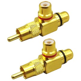 Greluma 2 x Y-RCA Adapters | 1x RCA Male to 2x RCA Female