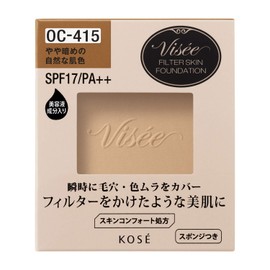 Visee OC-415 Filter Skin Foundation, Slightly Dark, Natural Skin Tone, Refill, 0.3 oz (10 g)