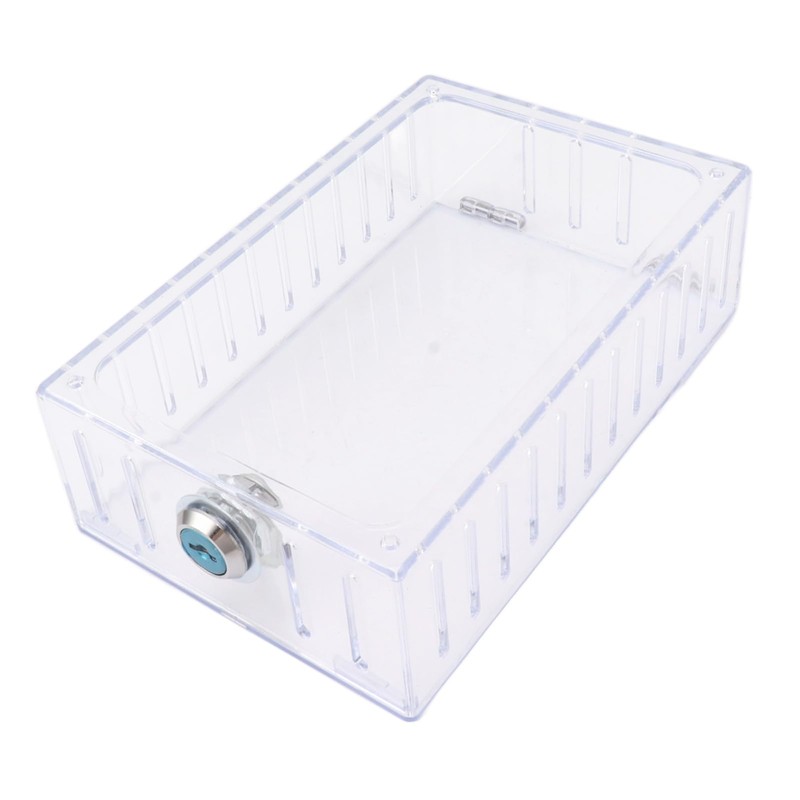 Large Universal Home Locking Thermostat Guard Clear Cover with Key,