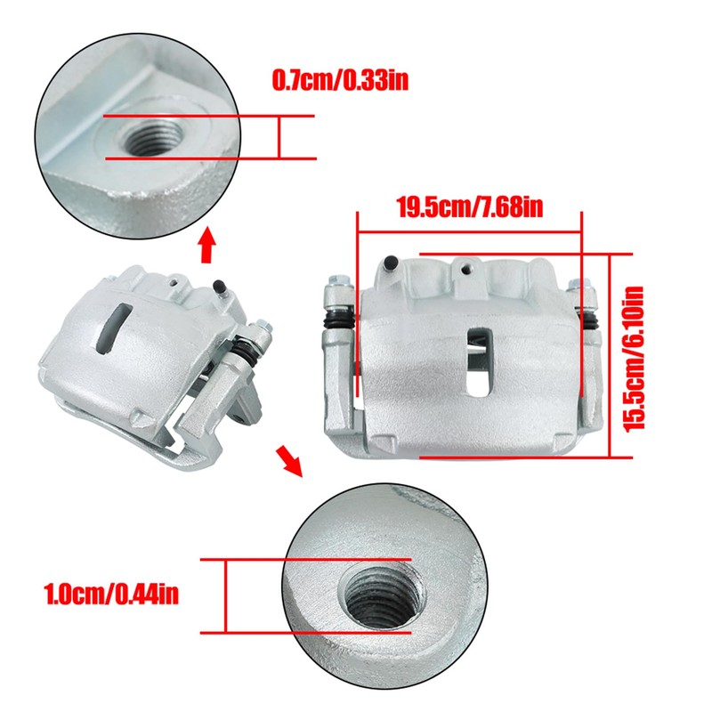 labwork Brake Caliper with Bracket Front Left and Right Replacement