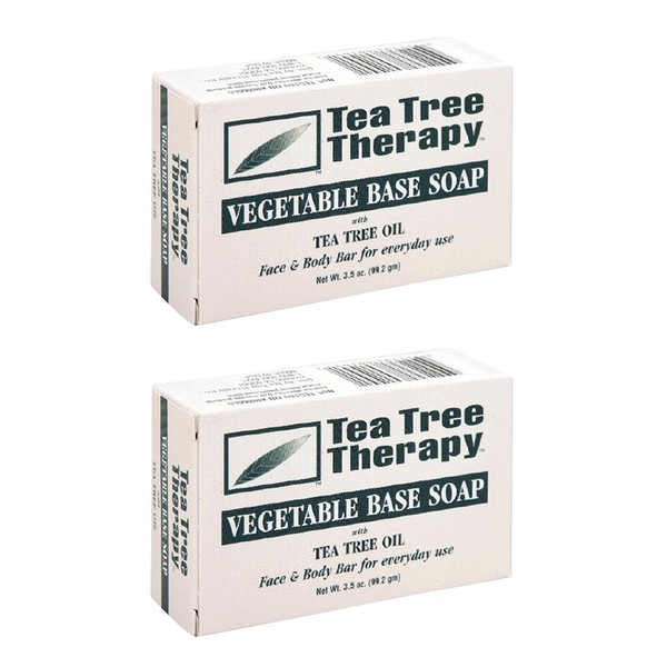 Tea Tree Therapy, Soap Bar, Vegetable Base, 3.5 oz (2-Pack)