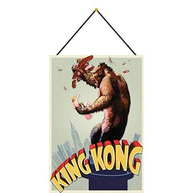 Tin Sign 20 x 30 cm King Kong Empire State Building New York Cinema Decorative Gift Sign