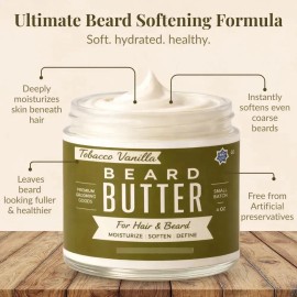 Manteca Corporal Y Para Barba Con Aroma A Tabaco Y Vainilla