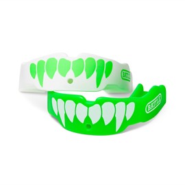Battle Sports Fang Mouthguards 2-Pack – Football Protection for Youth & Adults – Includes Strap – Works with Braces – Enhanced Dental Coverage – Ideal for Contact Sports