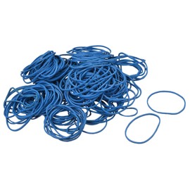sourcing map Rubber Band Stretchable Rubber Elastic Band Blue 1.5inch Dia 0.06inch Thick for Home Office Pack of 700