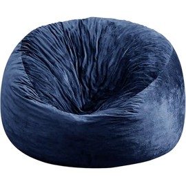 Ball Bean Bag Chair Cover Only - Soft & Durable Washable Cover, No Filling - Oversized Lounge Chair Slipcover for Adults, Kids, Teens - 5ft Cobalt(Only Cover)