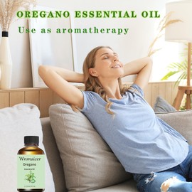 Wnmaicer Organic Oregano Essential Oil 4 Fl Oz - 100% Pure - Premium Quality Aromatherapy Oil - Supports Healthy System & Nails, Digestion & Respiratory Relief