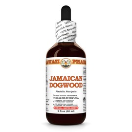 Jamaican Dogwood (Piscidia Piscipula) Dry Bark Tincture, Made in Hawaii, All Natural, Vegan, Pure Liquid Extract - 2 fl.oz