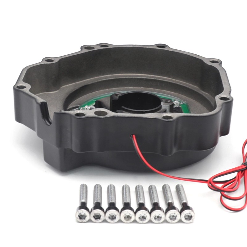 HONGK 2005-2008 Suzuki GSXR1000 Black w/ Blue LED Left Engine