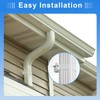 VYH Downspout Straps 2x3 and Wall Bracket, Fasteners White (2