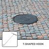 GANAZONO Stainless Steel Manhole Cover Hook T-Shaped Lifting Tool for