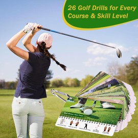 QIFEISHANKA Golf Reference Cards | Easy-to-Use Pocket Survival Guide for Golf Swing Improvement | Durable PVC Cards with Tips for Iron Shots | Ideal Golf Gift for Men & Women
