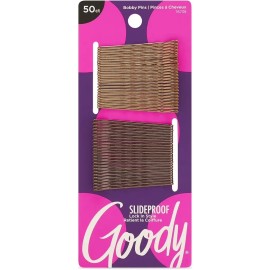 Goody New 48CT Slideproof Bobby Pins Brown