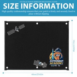 Tactical Patch Display Board: WEGREAT 60 x 45 cm Patch Display Plate 6-Hole Hanging Patch Collector Board for Backpacks, Military Patches, Stickers, Loop Emblems Badge Patch