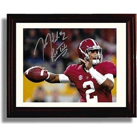 Jalen Hurts Roll Tide Alabama Football Autograph Promo Print - Framed 8x10