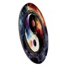 speecheese Yin and Yang Watercolour Wall Clock Aluminium Symbol for