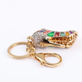 Rhinestone Crystal Keyring Unique Shape Charm Purse Key Ring for Mobile Phones or Key Bag Pendants