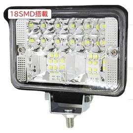LED Work Light, Set of 2, 12V 24V High Brightness SMD Square Lighting Floodlight, Truck, Tractor, Deck Light, Forklift, Snowblower Light, Ship Light