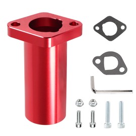 PWK Intake Manifold CNC Inlet Pipe for Carburetor PWK 21-24-26-28-30mm VM24 196cc 212cc 6.5hp Engine for Coleman CT200U BT200X for Baja Warrior Massimo MB200 GX160 GX200 KT196 Mini Bike Go Kart Red
