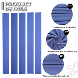 Podoy 8ft Pool Table Felt Replacement Kit & K66 Bumpers Kit: 6PCS Rubber Cushions + Cloth Strips & Rail Facings Combo | Professional-Grade Replacement for Home/Club Use Blue with Felt