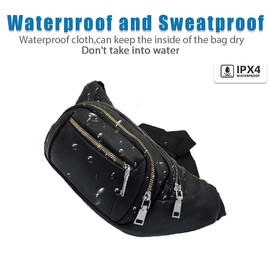 ProBytes (White) Faux Leather Bum Bag - Unisex Fashion Accessory, Waist Pouch, Money Bag, 4 Zipper Spacious Compartments, Waterproof, Buckle Strap, Travel, Holiday, Passport, Document, Clutch, Purse